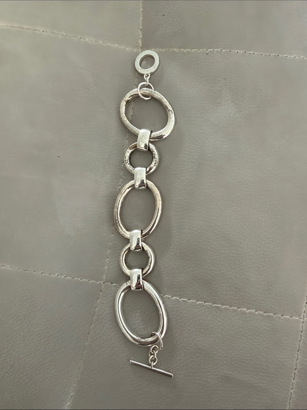 Chaps Silver Link Toggle Bracelet - Women Jewelry